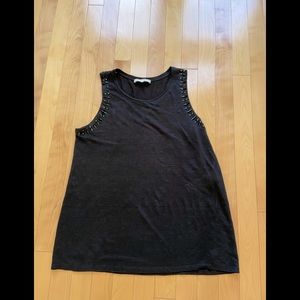 Maje Paris sleeveless top with beaded detailing